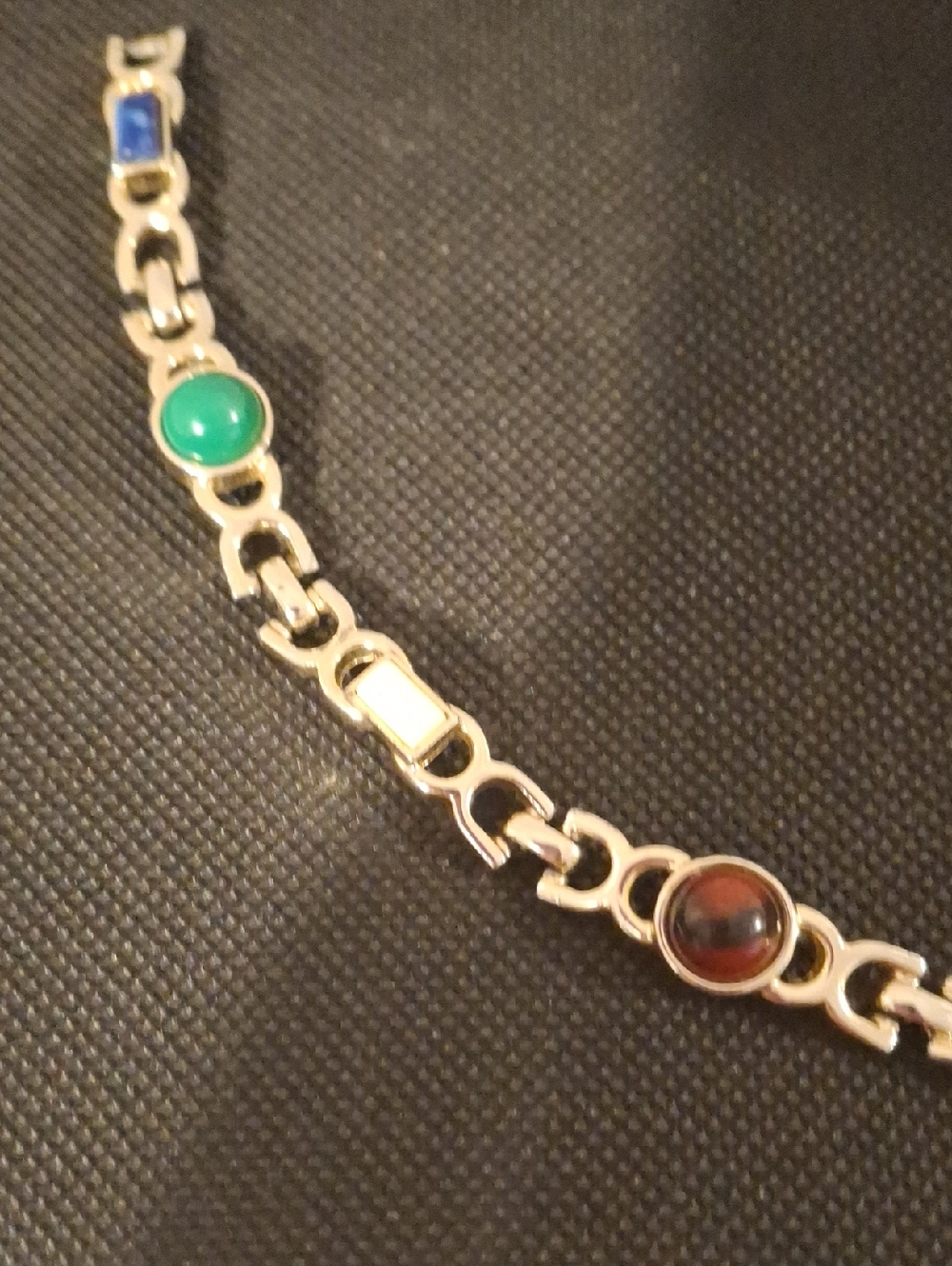 Multicolor Stone Link Bracelet - Women Jewelry